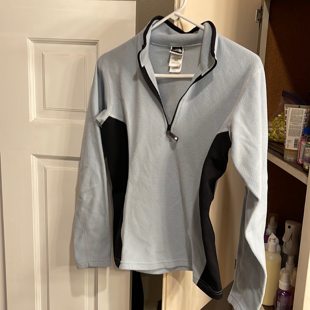 The north face fleece. Light blue. Woman’s medium